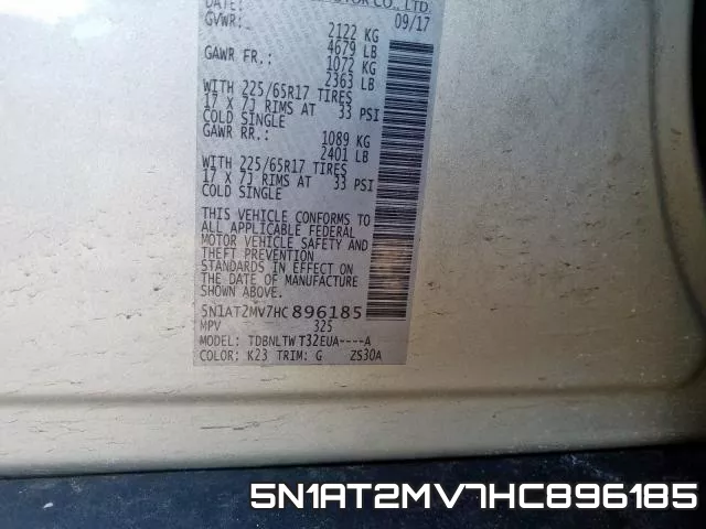 5N1AT2MV7HC896185 фото 2