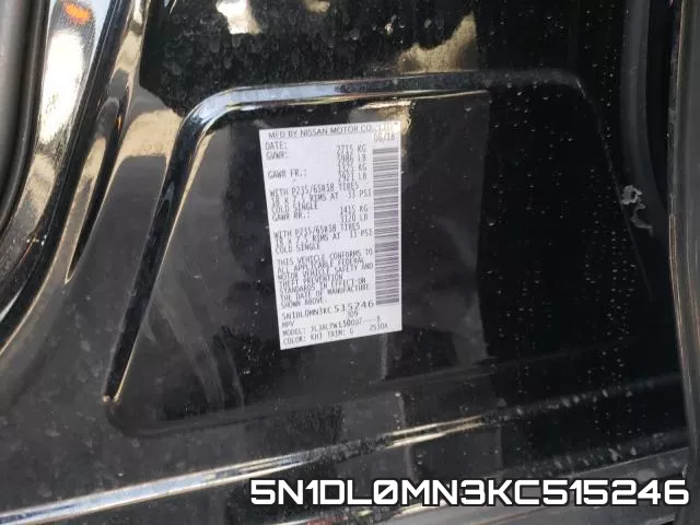 5N1DL0MN3KC515246 фото 2
