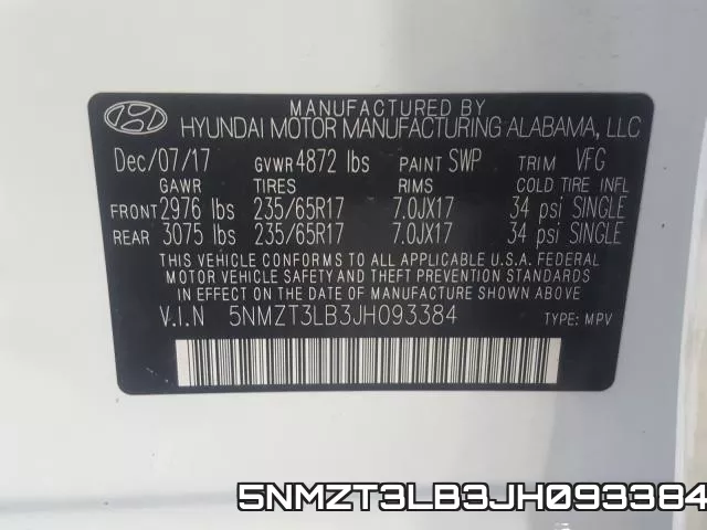 5NMZT3LB3JH093384 фото 2