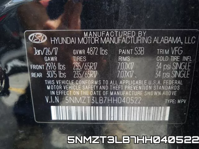 5NMZT3LB7HH040522 фото 2