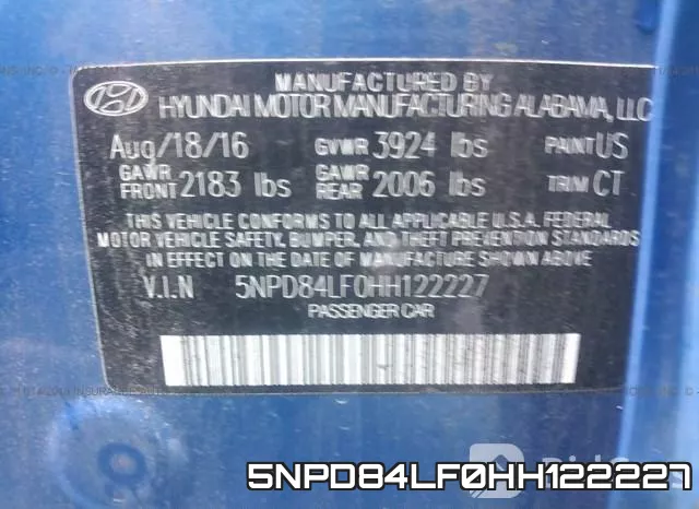 5NPD84LF0HH122227 фото 10