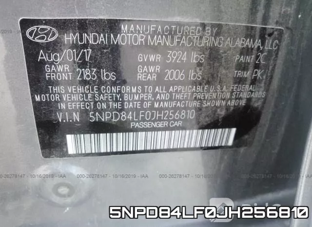5NPD84LF0JH256810 фото 10