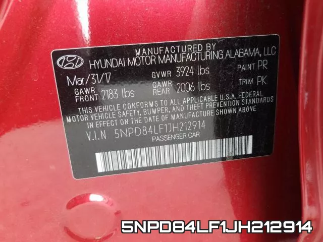 5NPD84LF1JH212914 фото 2