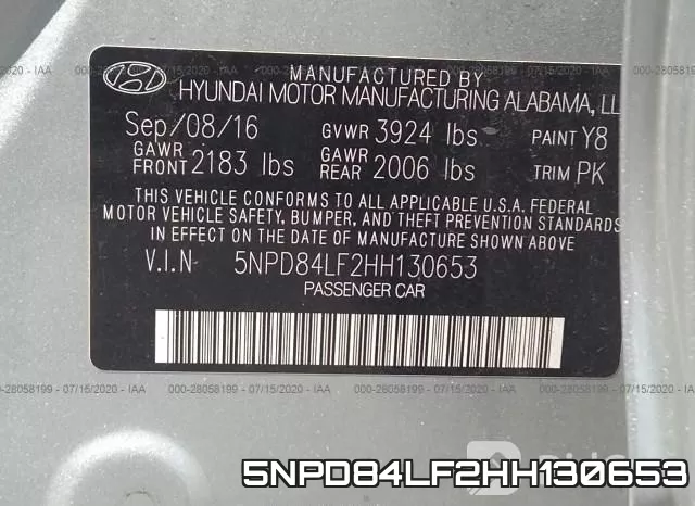 5NPD84LF2HH130653 фото 10