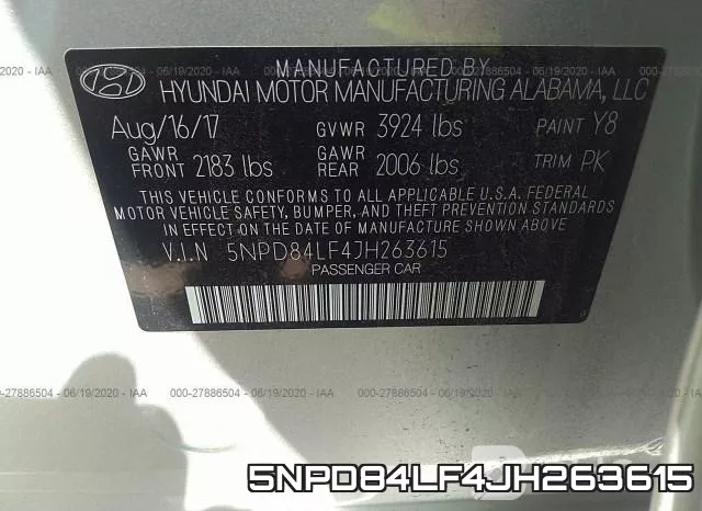 5NPD84LF4JH263615 фото 10