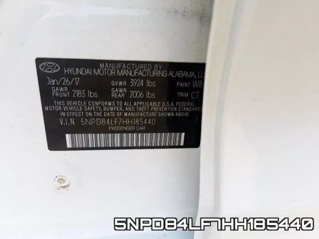 5NPD84LF7HH185440 фото 2