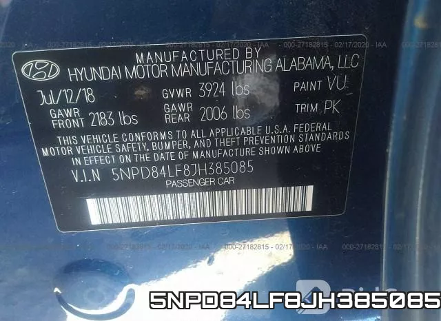 5NPD84LF8JH385085 фото 10