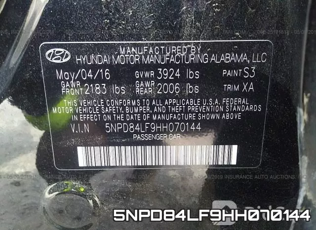 5NPD84LF9HH070144 фото 10