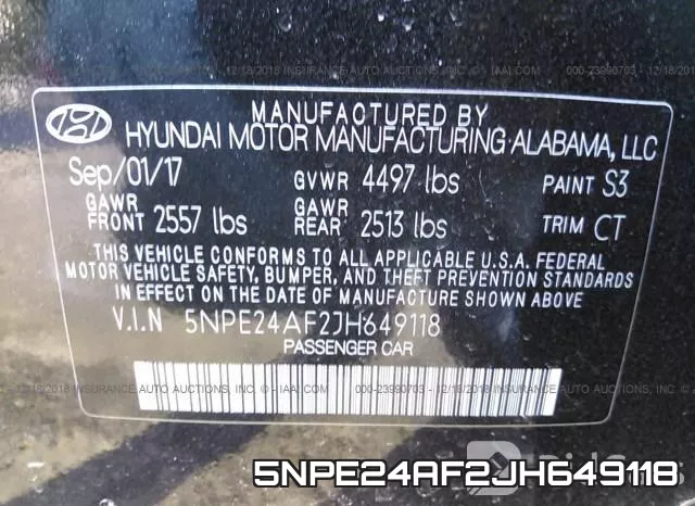 5NPE24AF2JH649118 фото 10