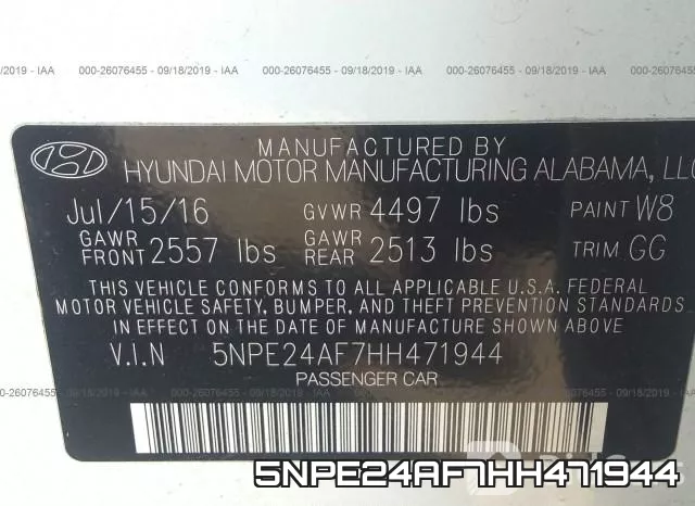 5NPE24AF7HH471944 фото 10