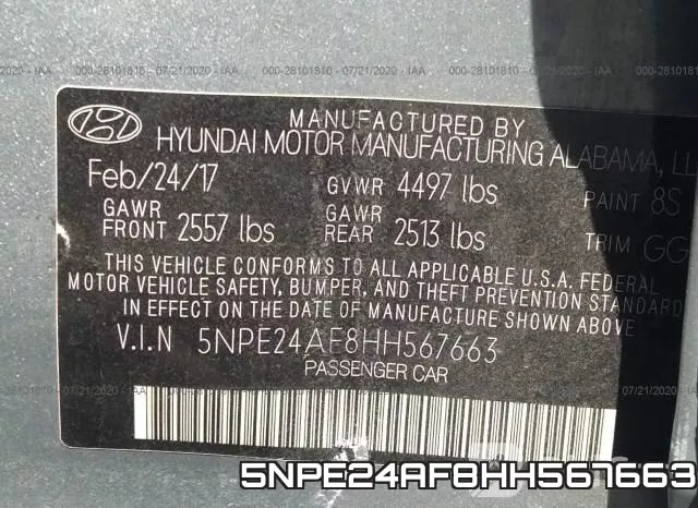 5NPE24AF8HH567663 фото 10