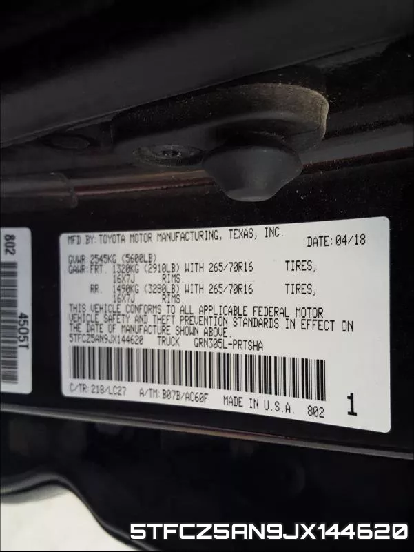 5TFCZ5AN9JX144620 фото 2