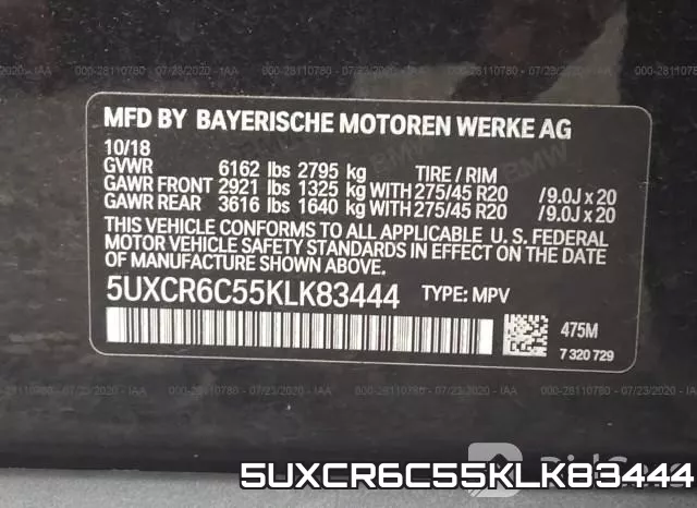 5UXCR6C55KLK83444 фото 10