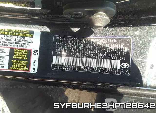 5YFBURHE3HP728642 фото 10