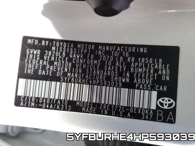 5YFBURHE4HP593039 фото 2