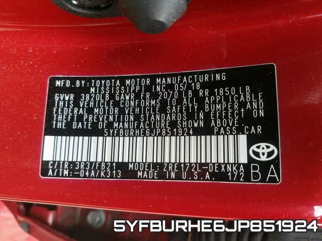 5YFBURHE6JP851924 фото 2