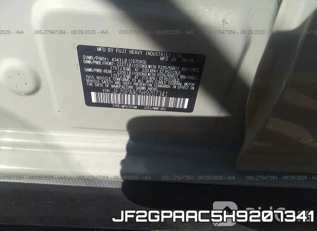 JF2GPAAC5H9207341 фото 10