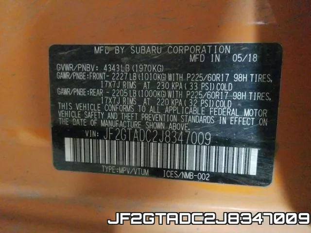 JF2GTADC2J8347009 фото 2