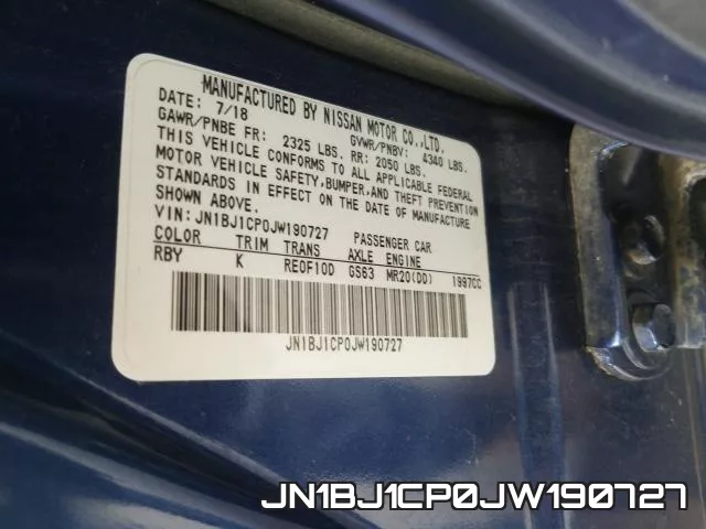 JN1BJ1CP0JW190727 фото 2