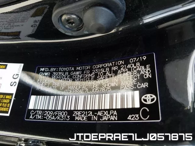 JTDEPRAE7LJ057875 фото 2