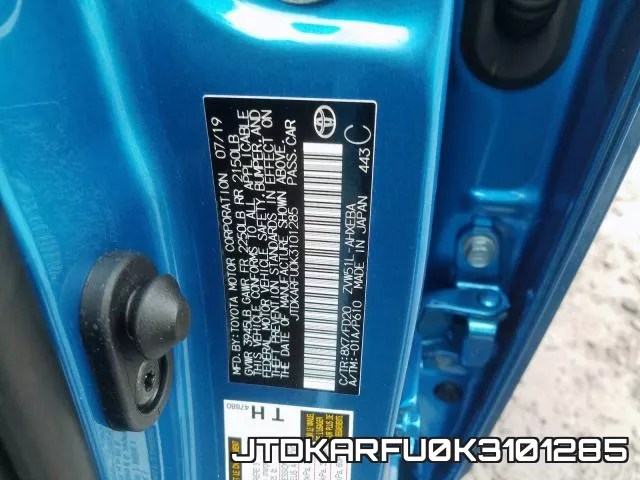 JTDKARFU0K3101285 фото 2