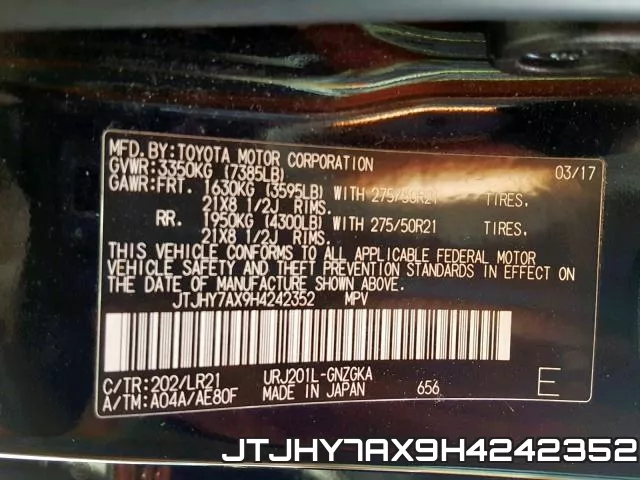 JTJHY7AX9H4242352 фото 2