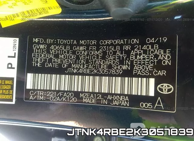 JTNK4RBE2K3057839 фото 10