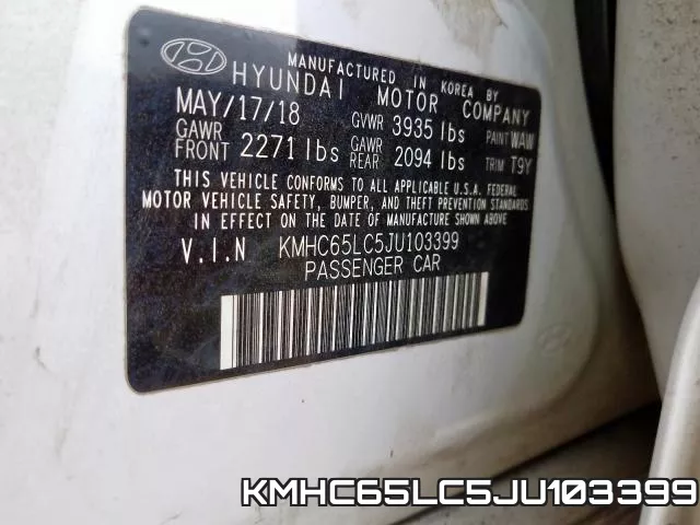 KMHC65LC5JU103399 фото 2