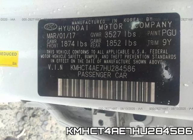 KMHCT4AE7HU284586 фото 10