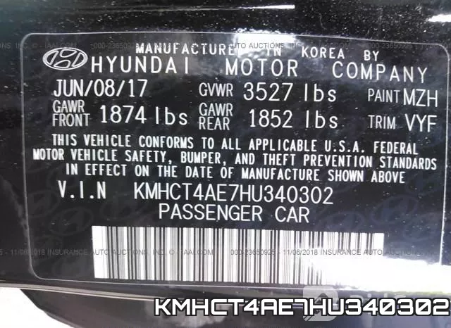 KMHCT4AE7HU340302 фото 10