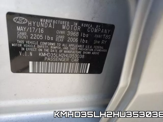 KMHD35LH2HU353038 фото 2