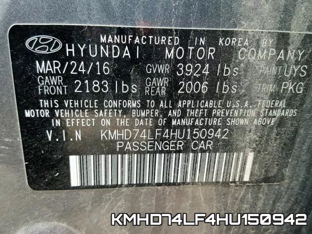 KMHD74LF4HU150942 фото 2