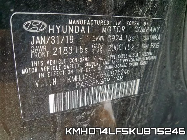 KMHD74LF5KU875246 фото 2