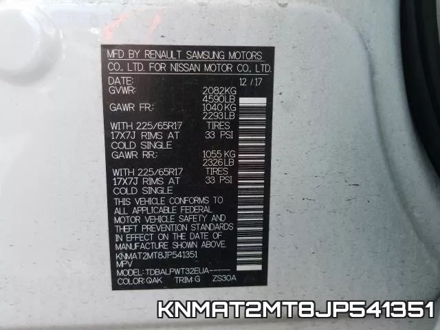 KNMAT2MT8JP541351 фото 2