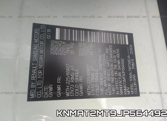 KNMAT2MT9JP564492 фото 10