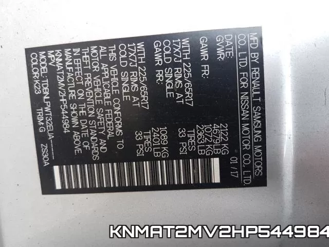 KNMAT2MV2HP544984 фото 2