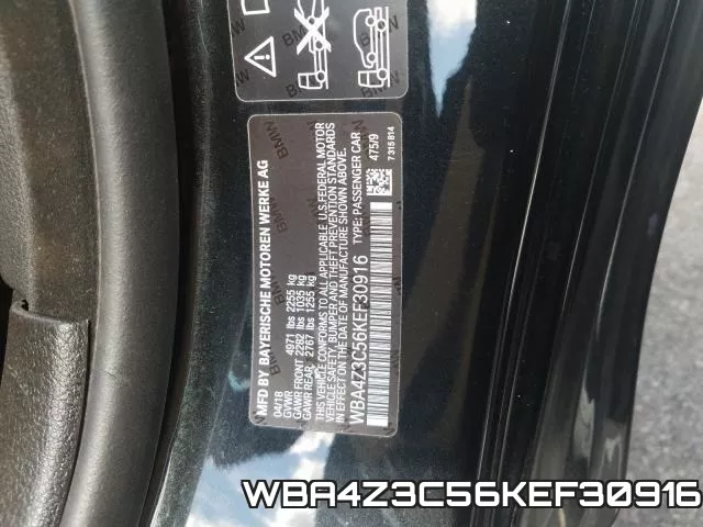 WBA4Z3C56KEF30916 фото 2