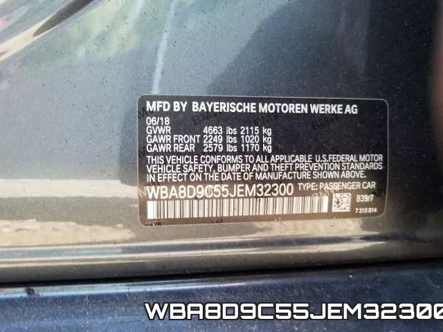 WBA8D9C55JEM32300 фото 2