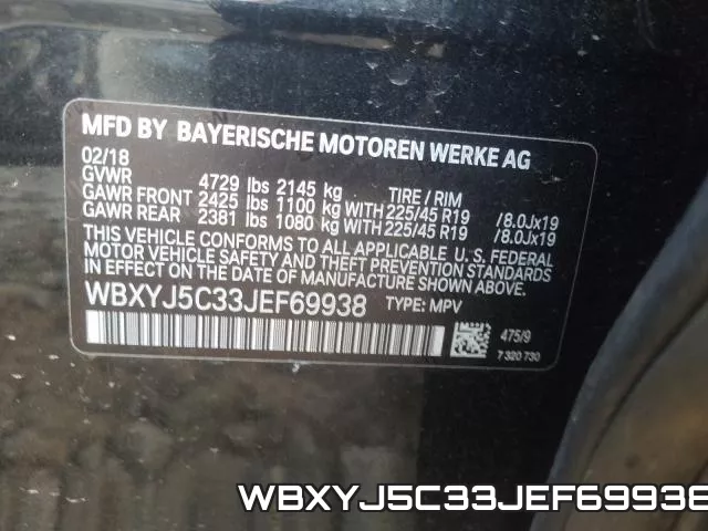 WBXYJ5C33JEF69938 фото 2