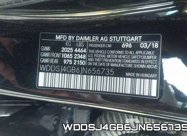 WDDSJ4GB6JN656735 фото 10