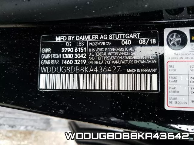 WDDUG8DB8KA436427 фото 2