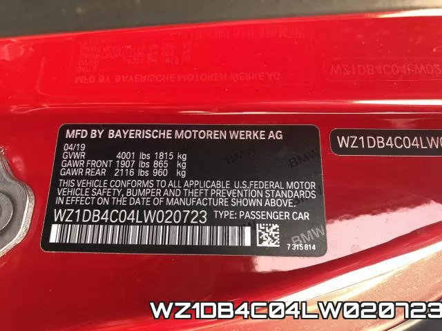 WZ1DB4C04LW020723 фото 2
