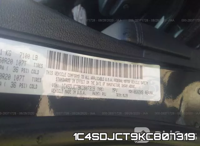 1C4SDJCT9KC807319 фото 10