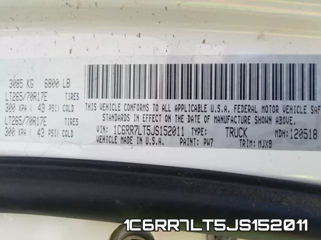 1C6RR7LT5JS152011 фото 2