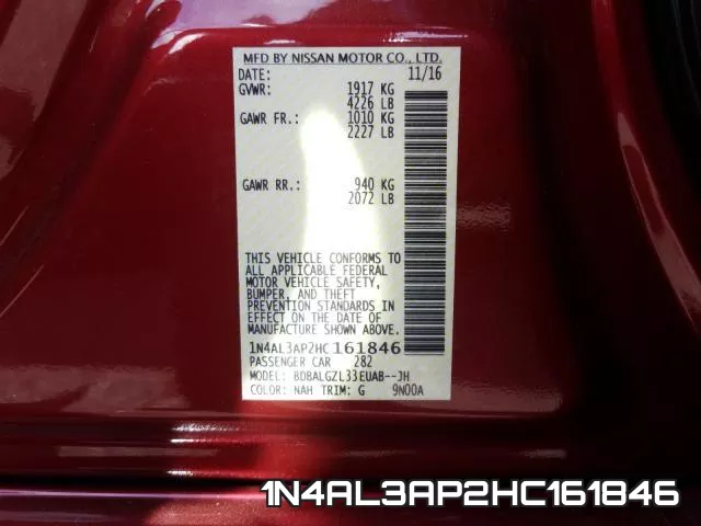 1N4AL3AP2HC161846 фото 2