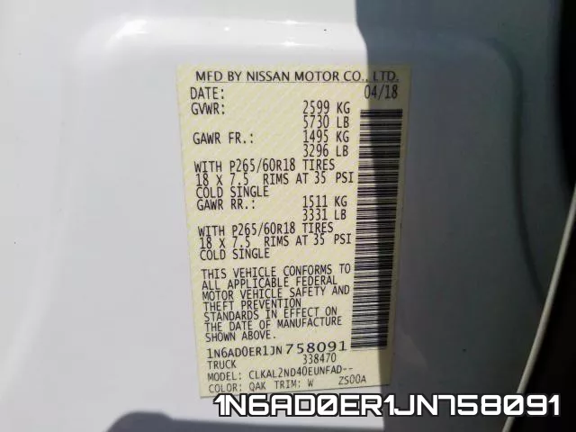 1N6AD0ER1JN758091 фото 2