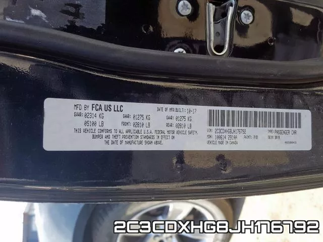 2C3CDXHG8JH176792 фото 2