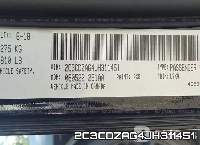 2C3CDZAG4JH311451 фото 10
