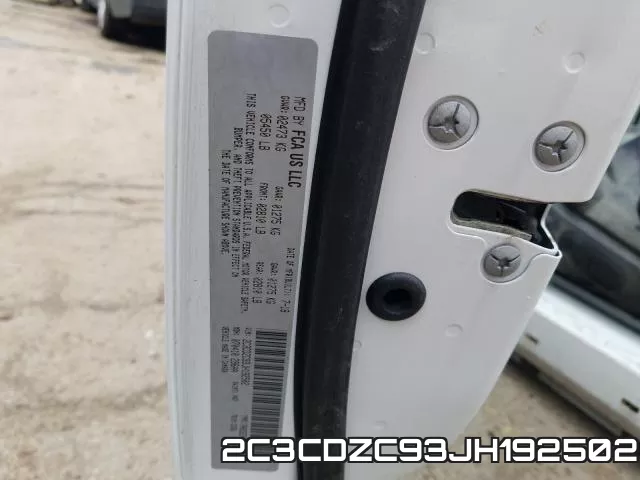 2C3CDZC93JH192502 фото 2