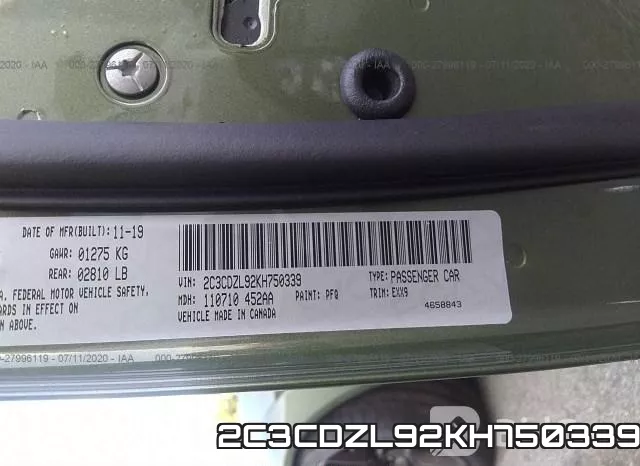 2C3CDZL92KH750339 фото 10